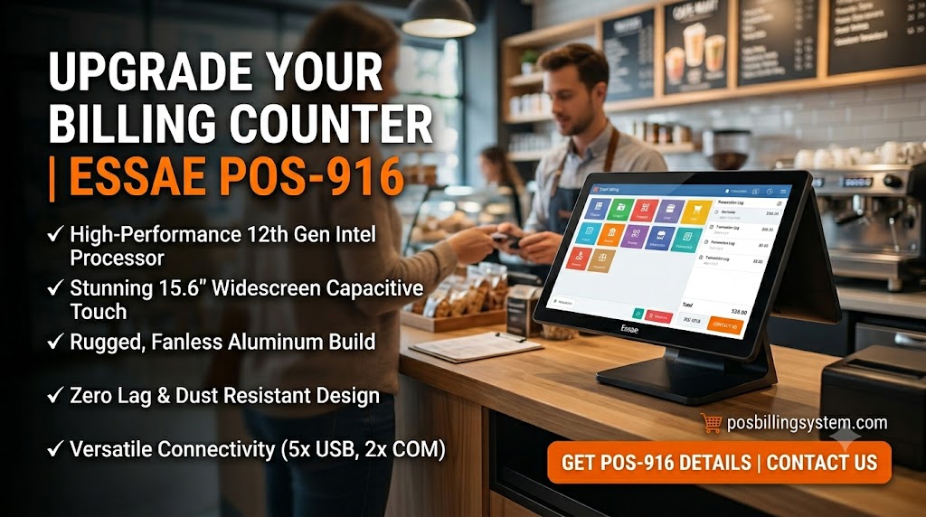 Essae POS-916 Widescreen Touchscreen Billing Machine