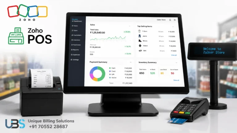 Zoho POS Billing Software Dashboard
