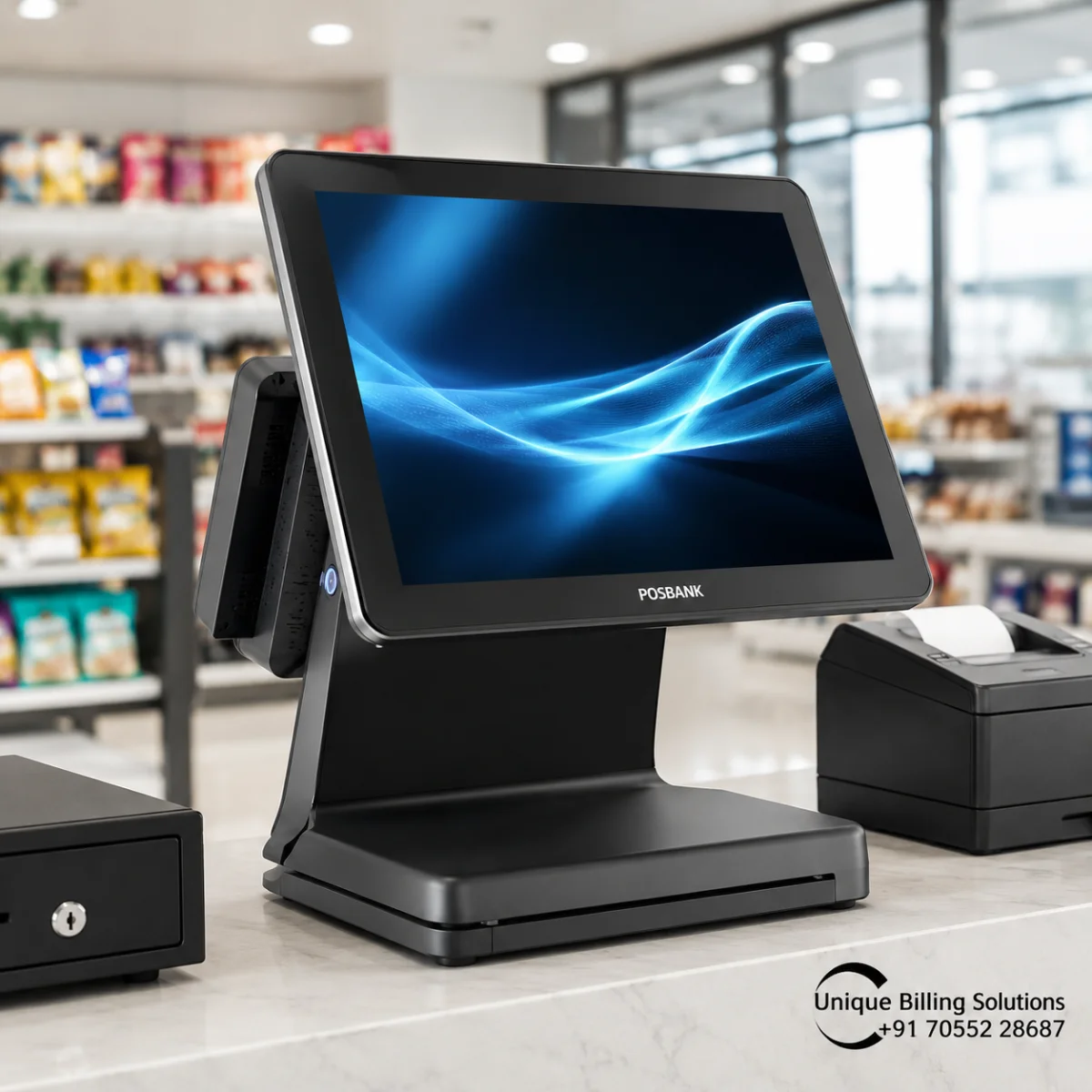 POSBANK Apexa X POS Touch Screen Billing Machine with Intel N97 Processor POSBANK Apexa X POS Touch Screen Billing Machine with Intel N97 Processor